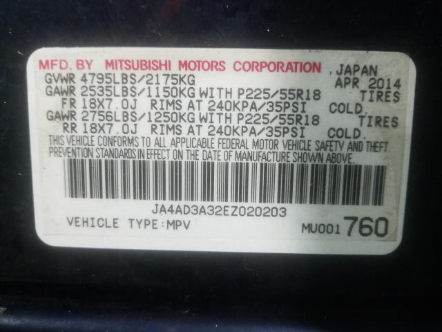 2014 MITSUBISHI OUTLANDER JA4AD3A32EZ020203