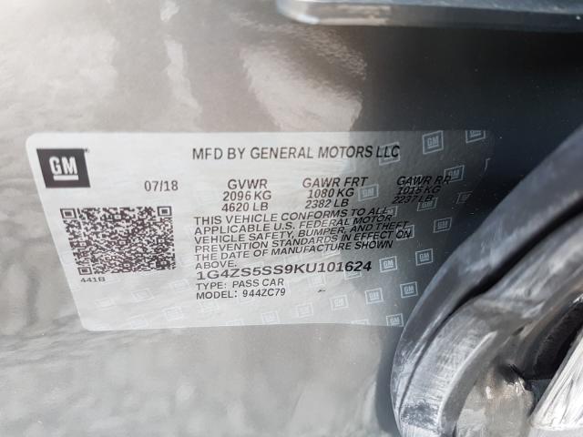 2019 BUICK LACROSSE P 1G4ZS5SS9KU101624
