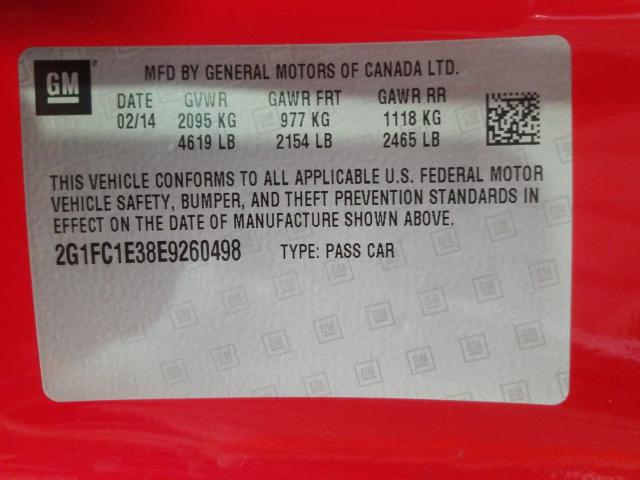 2014 CHEVROLET CAMARO LT 2G1FC1E38E9260498
