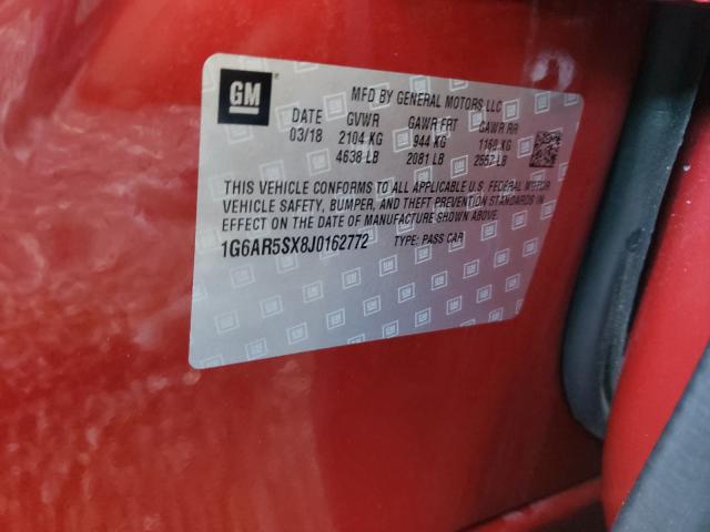 2018 CADILLAC CTS LUXURY 1G6AR5SX8J0162772