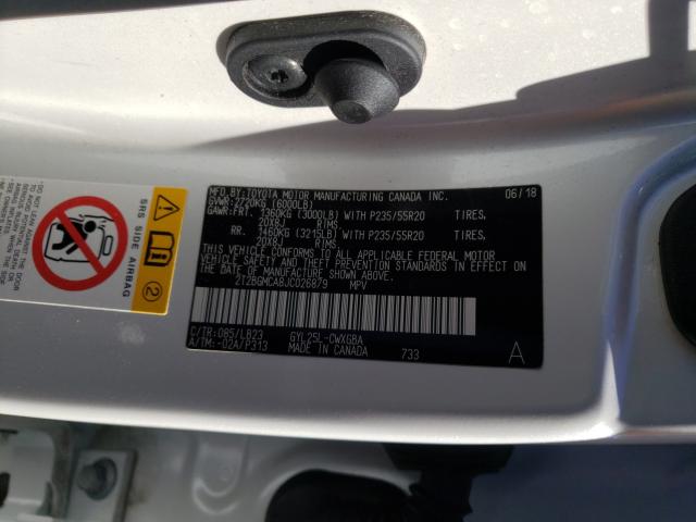 2018 LEXUS RX 450H BA 2T2BGMCA8JC026879