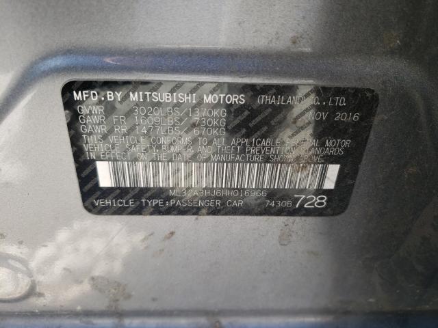 2017 MITSUBISHI MIRAGE ES ML32A3HJ6HH016966