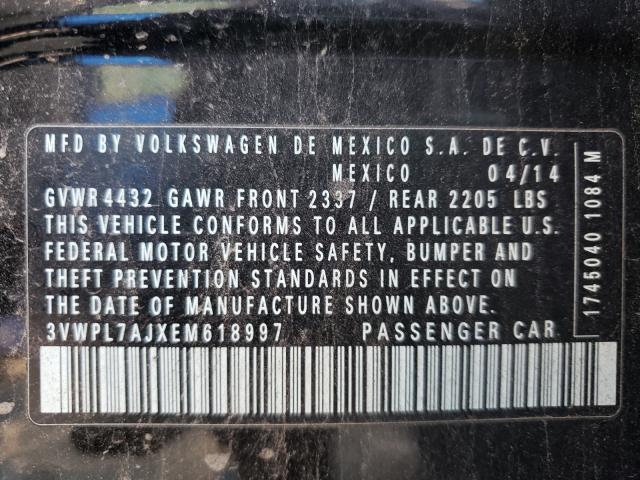 2014 VOLKSWAGEN JETTA TDI 3VWPL7AJXEM618997