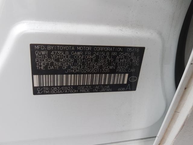 2016 LEXUS IS 300 JTHCM1D29G5011335