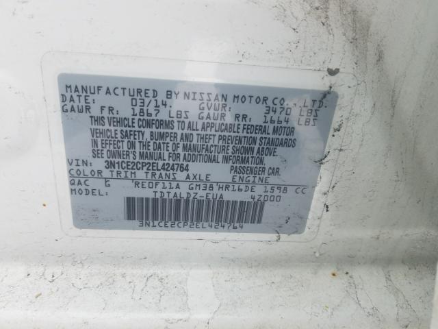 2014 NISSAN VERSA NOTE 3N1CE2CP2EL424764