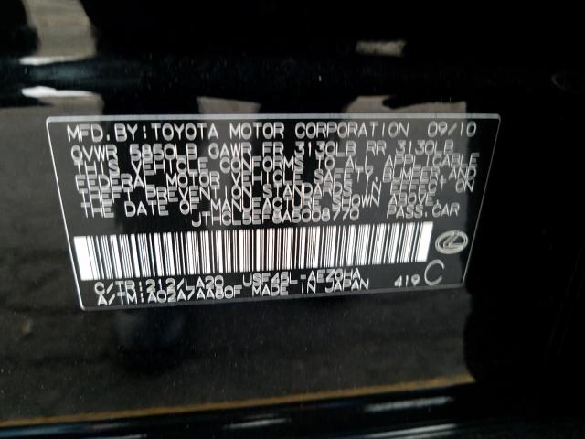 2010 LEXUS LS 460 JTHCL5EF8A5008770
