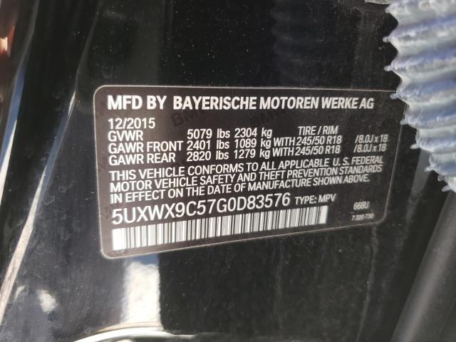 2016 BMW X3 5UXWX9C57G0D83576