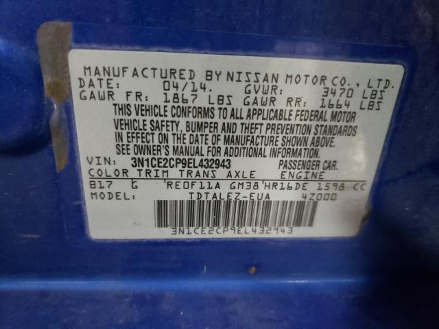 2014 NISSAN VERSA NOTE 3N1CE2CP9EL432943