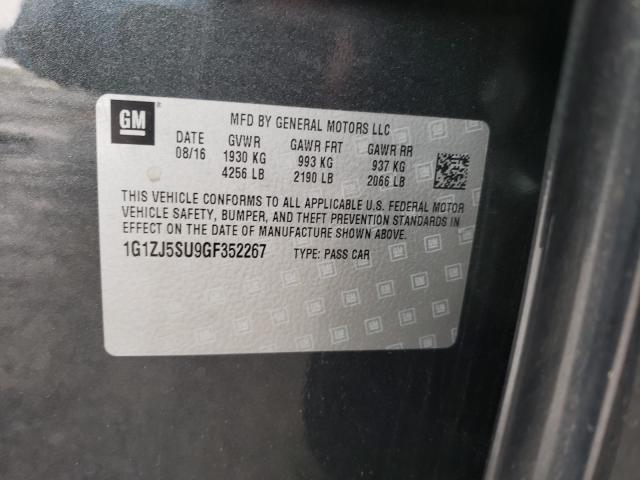 2016 CHEVROLET MALIBU HYB 1G1ZJ5SU9GF352267