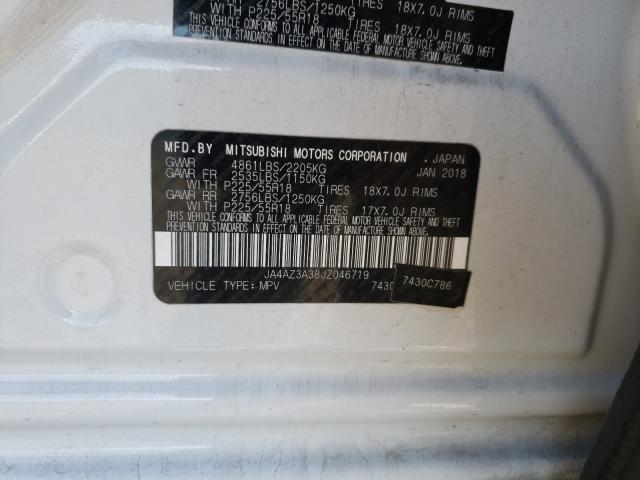 2018 MITSUBISHI OUTLANDER JA4AZ3A38JZ046719