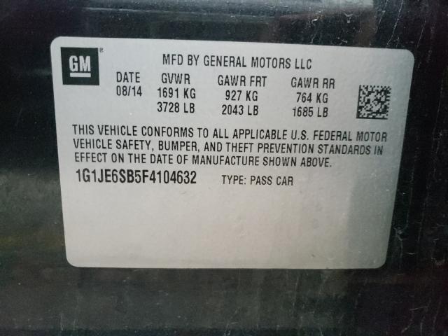 2015 CHEVROLET SONIC LTZ 1G1JE6SB5F4104632