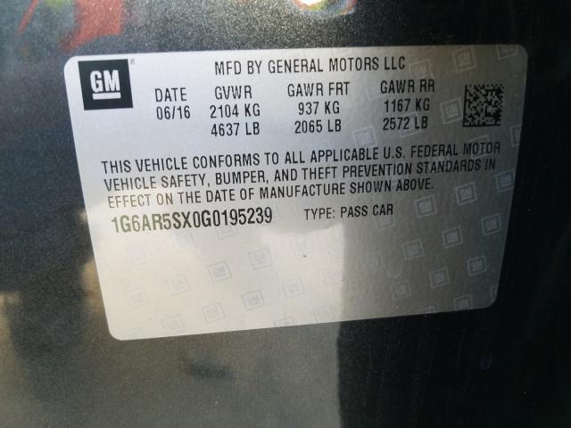 2016 CADILLAC CTS LUXURY 1G6AR5SX0G0195239