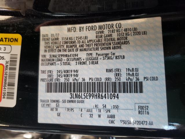 2017 LINCOLN MKZ RESERV 3LN6L5E99HR641094