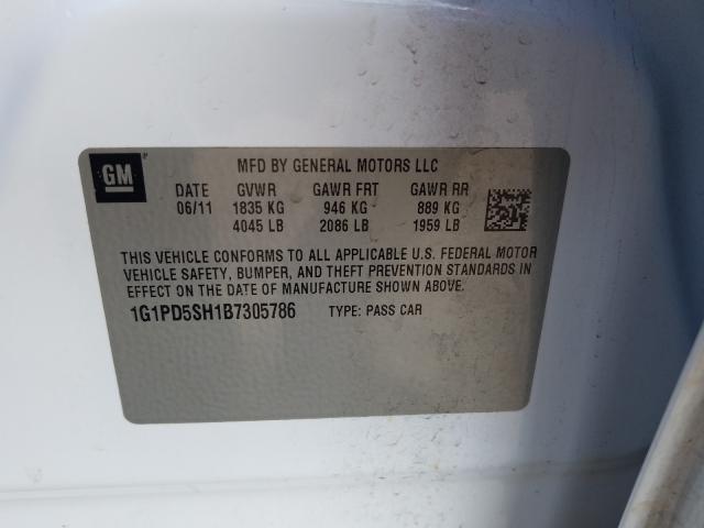 2011 CHEVROLET CRUZE LS 1G1PD5SH1B7305786