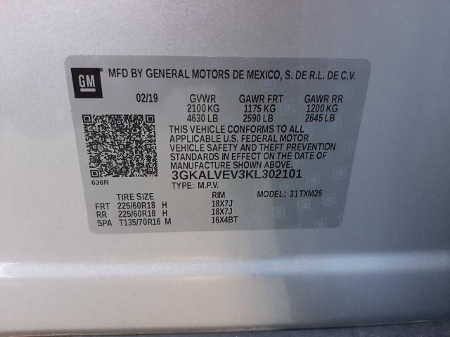 2019 GMC TERRAIN SL 3GKALVEV3KL302101