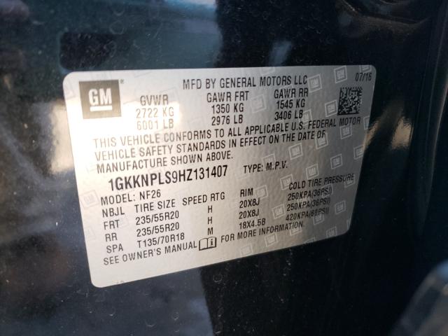 2017 GMC ACADIA DEN 1GKKNPLS9HZ131407