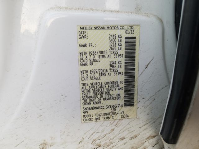 2012 NISSAN XTERRA OFF 5N1AN0NW3CC508674