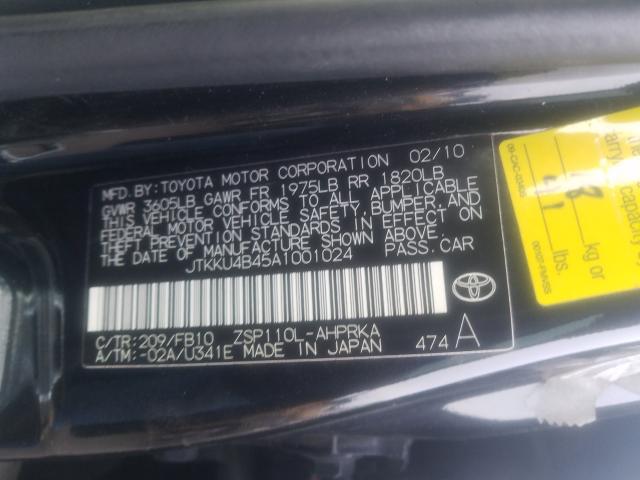 2010 TOYOTA SCION XD JTKKU4B45A1001024