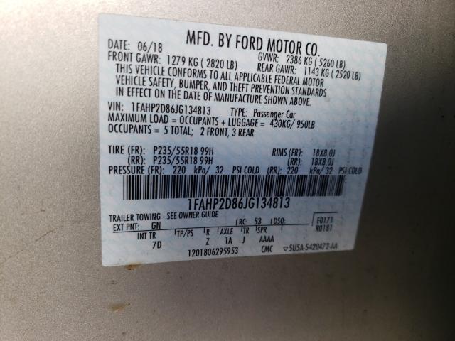 2018 FORD TAURUS SE 1FAHP2D86JG134813
