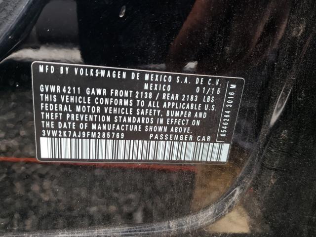 2015 VOLKSWAGEN PASSAT 3VW2K7AJ9FM285769