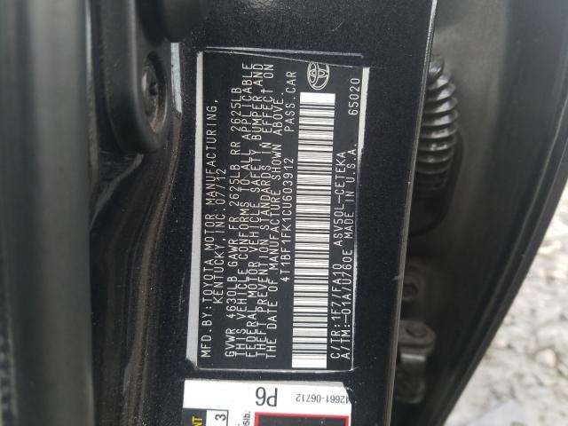 2012 TOYOTA CAMRY 4T1BF1FK1CU603912
