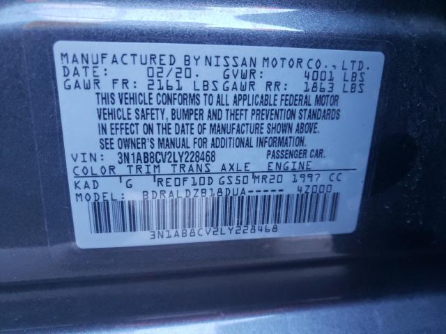 2020 NISSAN SENTRA SV 3N1AB8CV2LY228468