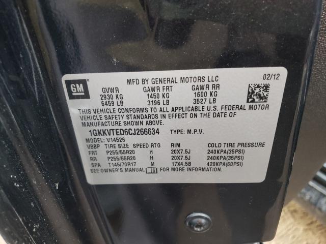 2012 GMC ACADIA DEN 1GKKVTED6CJ266634