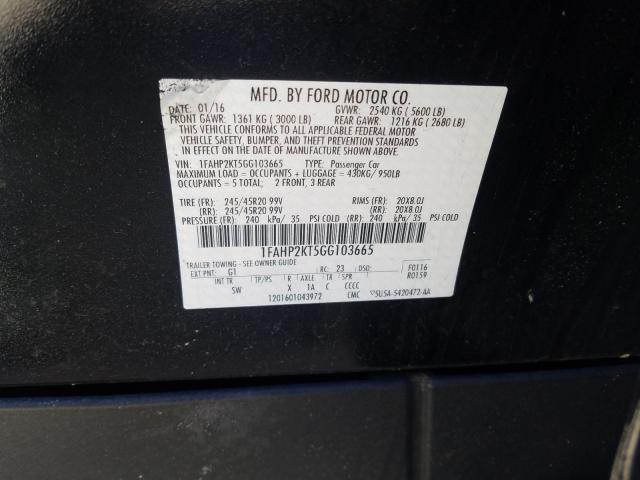 2016 FORD TAURUS SHO 1FAHP2KT5GG103665