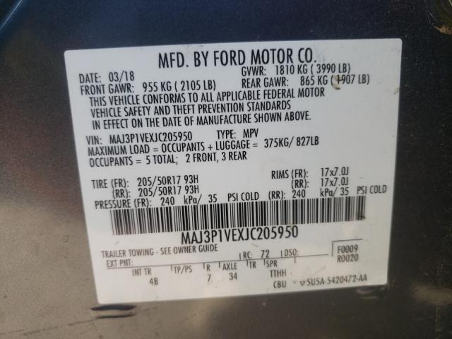 2018 FORD ECOSPORT T - MAJ3P1VEXJC205950