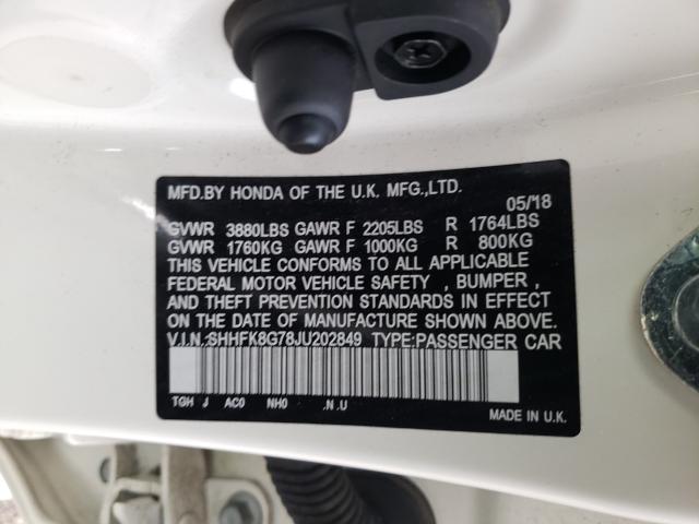 2018 HONDA CIVIC TYPE SHHFK8G78JU202849