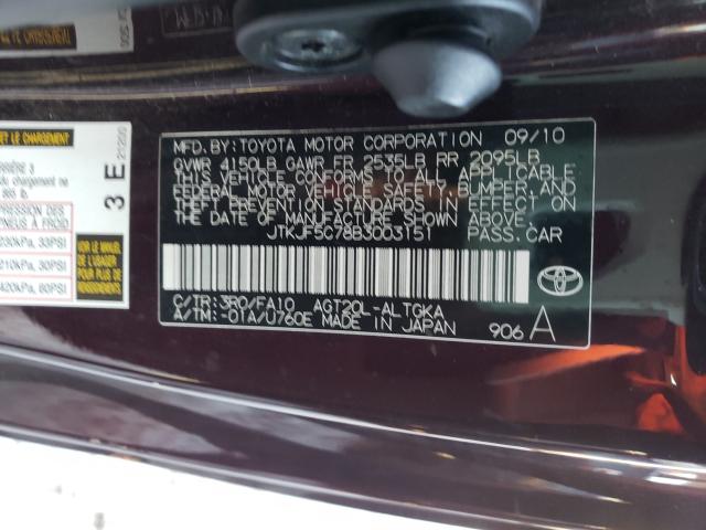 2011 TOYOTA SCION TC JTKJF5C78B3003151
