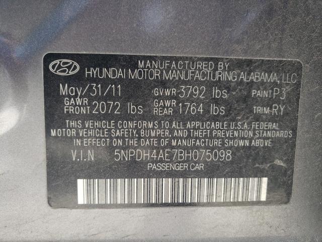 2011 HYUNDAI ELANTRA GL 5NPDH4AE7BH075098