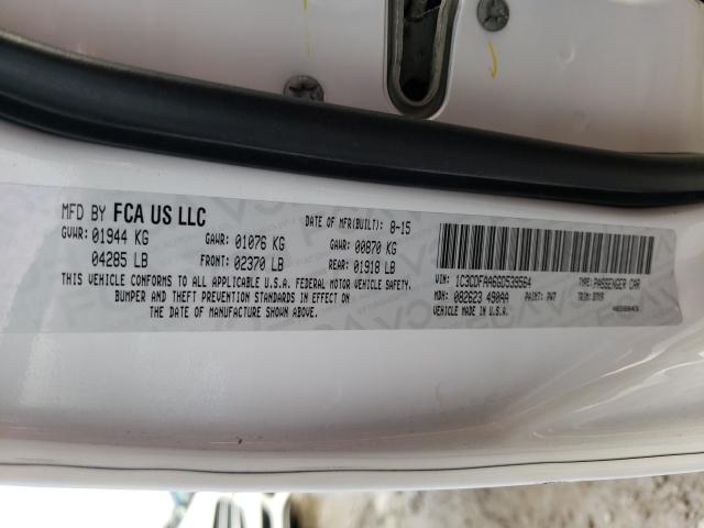 2016 DODGE DART SE 1C3CDFAA6GD539564