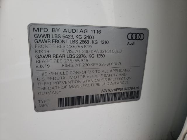 VIN WA1C2AFP9HA079475 2017 Audi Q5, Premium no.10