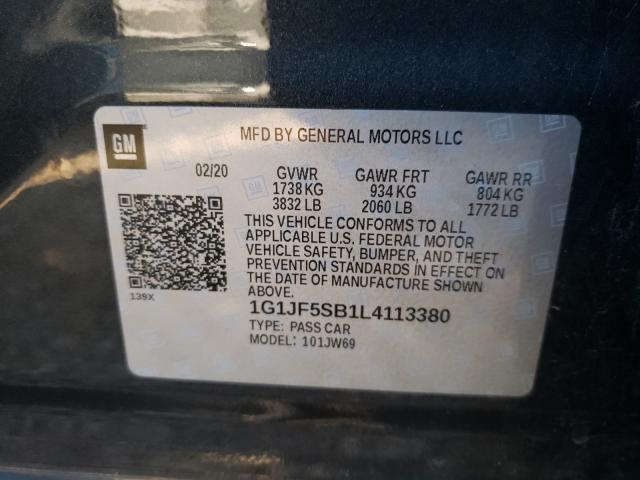 2020 CHEVROLET SONIC PREM 1G1JF5SB1L4113380