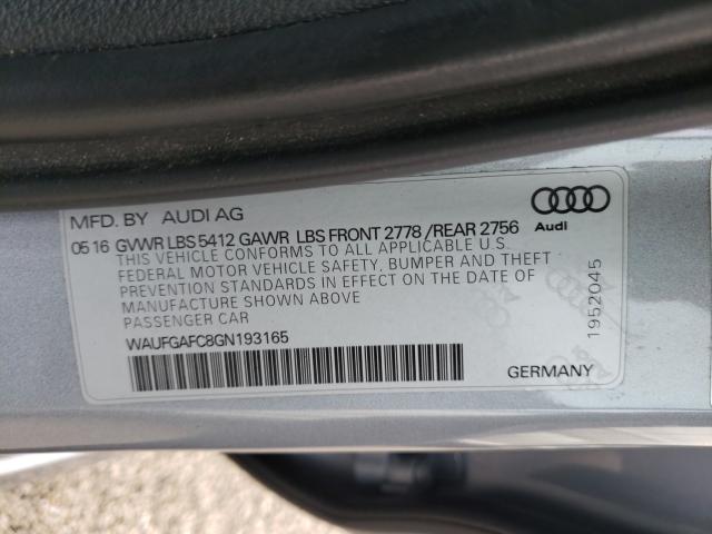 2016 AUDI A6 PREMIUM WAUFGAFC8GN193165