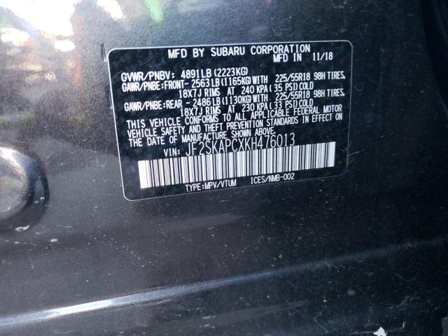 2019 SUBARU FORESTER S JF2SKAPCXKH476013