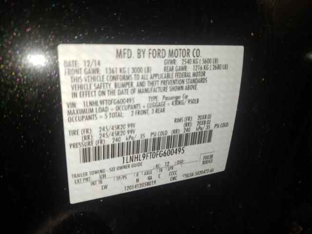 2015 LINCOLN MKS 1LNHL9FT0FG600495