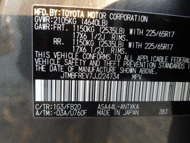 2018 TOYOTA RAV4 LE JTMBFREV7JJ224734