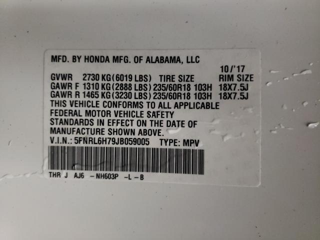 2018 HONDA ODYSSEY EX 5FNRL6H79JB059005