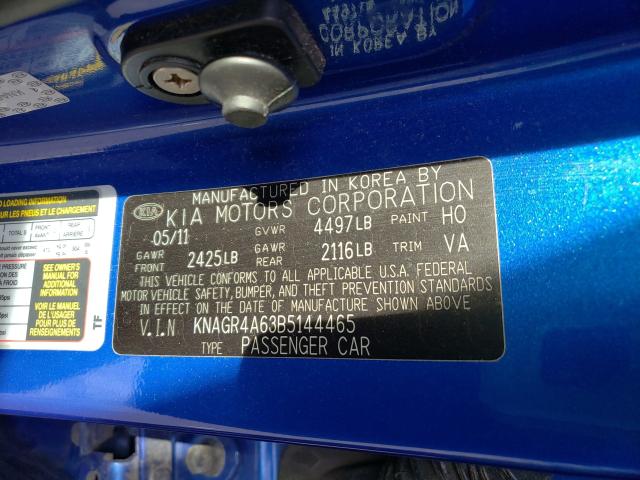 2011 KIA OPTIMA SX KNAGR4A63B5144465