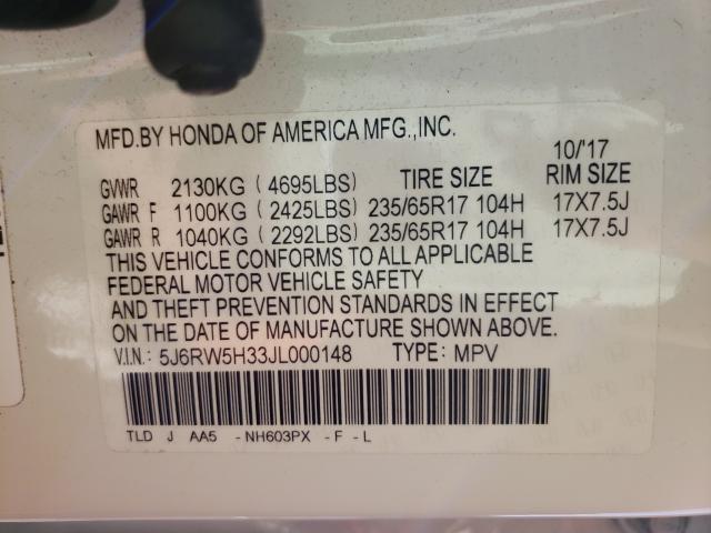 2018 HONDA CR-V LX 5J6RW5H33JL000148
