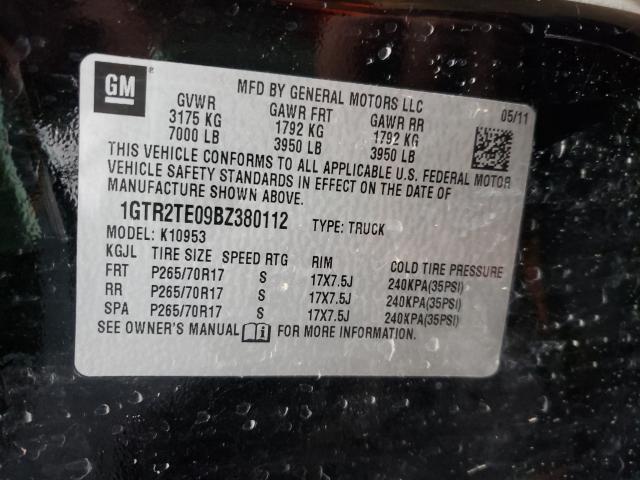 2011 GMC SIERRA K15 1GTR2TE09BZ380112