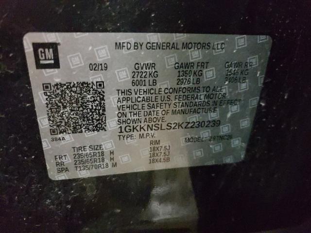 2019 GMC ACADIA SLE 1GKKNSLS2KZ230239