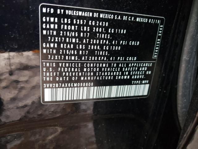 2019 VOLKSWAGEN TIGUAN SE 3VV2B7AX6KM098606