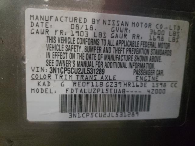 2018 NISSAN KICKS S 3N1CP5CU2JL531289