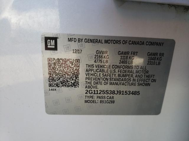 2018 CHEVROLET IMPALA PRE 2G1125S38J9153485