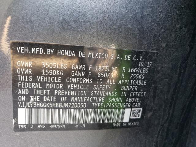 2018 HONDA FIT EX 3HGGK5H88JM720050