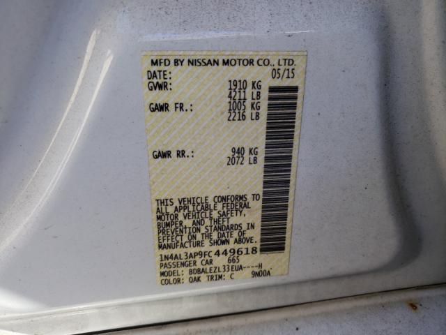 2015 NISSAN ALTIMA 1N4AL3AP9FC449618