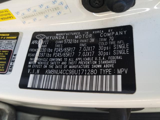2011 HYUNDAI VERACRUZ G KM8NU4CC9BU171280